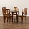 Baxton Studio Anesa Modern and Contemporary Transitional Walnut Brown Finished Wood 5-Piece Dining Set 177-11379-10895-Zoro - alternate 3